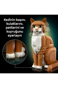 LEGO Ideas Orange Cat 21376 - Cat Model Building Set with Eye Options for Adults (1755 Pieces) - Image 4