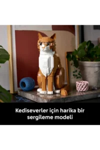 LEGO Ideas Orange Cat 21376 - Cat Model Building Set with Eye Options for Adults (1755 Pieces) - Image 7
