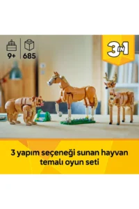 LEGO ® Creator 3 in 1 Beautiful Horse 31166 - Creative Toy Building Set for Kids 9+ (685P) - Image 5