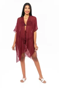 Y-London 13479-2 Burgundy Pareo - Image 6
