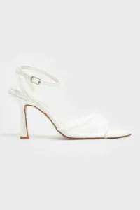 Nisantasi Shoes Rody Pearl Net Ankle Tie Women Thin Heels Sandals