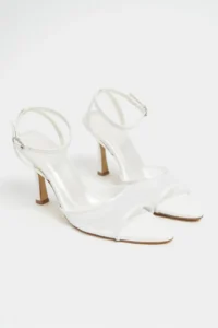 Nisantasi Shoes Rody Pearl Net Ankle Tie Women Thin Heels Sandals - Image 5
