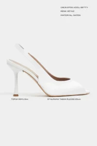 Nisantasi Shoes Betty Pearl Satin Burnu Light Women Heels Shoes - Image 2