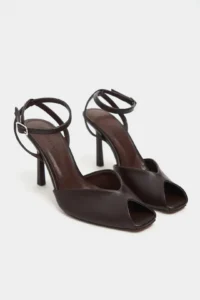 Nisantasi Shoes Velora COFFEE MATTE Square Toe Light Ankle Strap Thin Heels Women Shoes - Image 6