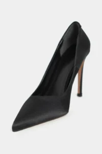 Nisantasi Shoes Lunara Black Satin Pointed toe Women Stiletto - Image 3