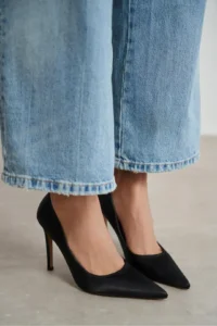 Nisantasi Shoes Lunara Black Satin Pointed toe Women Stiletto - Image 6