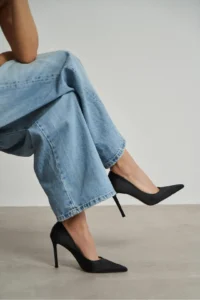 Nisantasi Shoes Lunara Black Satin Pointed toe Women Stiletto - Image 8