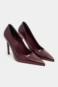 Nisantasi Shoes Lunara Burgundy RUSTIC Patterned Pointed toe Women Stiletto - Image 5