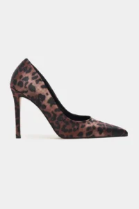 Nisantasi Shoes Lunara Leopard Satin Pointed toe Women Stiletto
