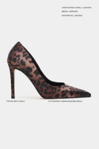 Nisantasi Shoes Lunara Leopard Satin Pointed toe Women Stiletto - Image 2