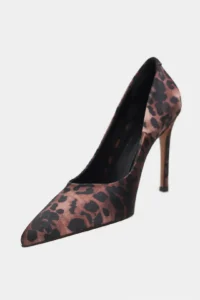 Nisantasi Shoes Lunara Leopard Satin Pointed toe Women Stiletto - Image 3