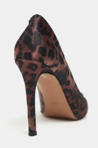 Nisantasi Shoes Lunara Leopard Satin Pointed toe Women Stiletto - Image 4