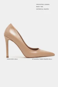 Nisantasi Shoes Lunara Nude RUSTIC Patterned Pointed toe Women Stiletto - Image 2