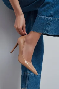 Nisantasi Shoes Lunara Nude RUSTIC Patterned Pointed toe Women Stiletto - Image 7