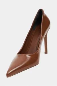 Nisantasi Shoes Lunara Tan RUSTIC Patterned Pointed toe Women Stiletto - Image 3