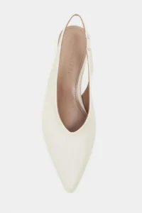 Nisantasi Shoes Nino BEIGE MATTE Arka Bant Detailed Pointed toe Women Wedge Heels Shoes - Image 3