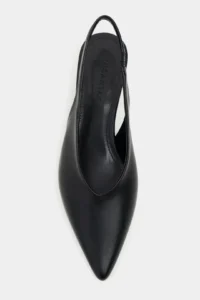 Nisantasi Shoes Nino Black MATTE Arka Bant Detailed Pointed toe Women Wedge Heels Shoes - Image 3