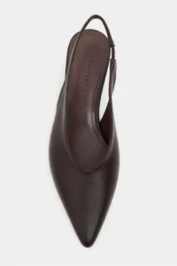 Nisantasi Shoes Nino COFFEE MATTE Arka Bant Detailed Pointed toe Women Wedge Heels Shoes - Image 3