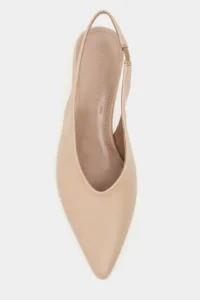 Nisantasi Shoes Nino Nude MATTE Arka Bant Detailed Pointed toe Women Wedge Heels Shoes - Image 3