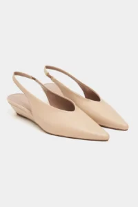 Nisantasi Shoes Nino Nude MATTE Arka Bant Detailed Pointed toe Women Wedge Heels Shoes - Image 5