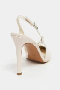 Nisantasi Shoes LADONIA Beige Patent Arka Light Hair Clip Detailed Women Heels Shoes - Image 4