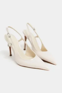 Nisantasi Shoes LADONIA Beige Patent Arka Light Hair Clip Detailed Women Heels Shoes - Image 5