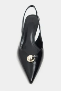 Nisantasi Shoes Alvera Black RUSTIC Aksesuar Detailed Pointed toe Women Heels Shoes - Image 3