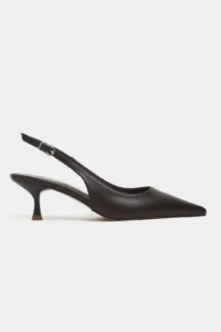 Nisantasi Shoes Megy COFFEE MATTE Arka Light Hair Clip Detailed Pointed toe Women Heels Shoes