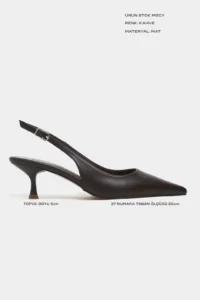 Nisantasi Shoes Megy COFFEE MATTE Arka Light Hair Clip Detailed Pointed toe Women Heels Shoes - Image 3