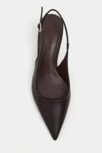 Nisantasi Shoes Megy COFFEE MATTE Arka Light Hair Clip Detailed Pointed toe Women Heels Shoes - Image 4