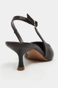 Nisantasi Shoes Megy COFFEE MATTE Arka Light Hair Clip Detailed Pointed toe Women Heels Shoes - Image 5
