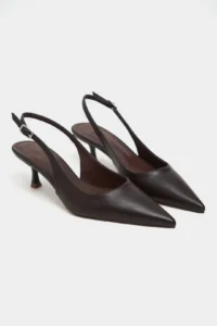 Nisantasi Shoes Megy COFFEE MATTE Arka Light Hair Clip Detailed Pointed toe Women Heels Shoes - Image 6