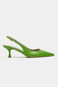 Nisantasi Shoes Megy Green MATTE Arka Light Hair Clip Detailed Pointed toe Women Heels Shoes
