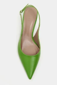 Nisantasi Shoes Megy Green MATTE Arka Light Hair Clip Detailed Pointed toe Women Heels Shoes - Image 4