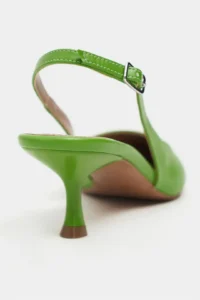 Nisantasi Shoes Megy Green MATTE Arka Light Hair Clip Detailed Pointed toe Women Heels Shoes - Image 5