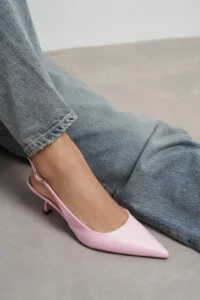 Nisantasi Shoes Megy Pink MATTE Arka Light Hair Clip Detailed Pointed toe Women Heels Shoes - Image 7