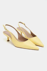 Nisantasi Shoes Megy YELLOW MATTE Arka Light Hair Clip Detailed Pointed toe Women Heels Shoes - Image 6