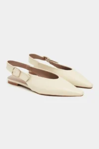 Nisantasi Shoes Tessa BUTTER YELLOW MATTE Pointed toe Belt Detailed Short Heels Women Flats - Image 5