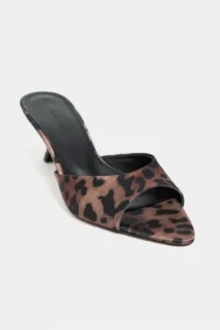 Nisantasi Shoes PROMISE LEO Satin Pointed toe Women Thin Heels Slippers - Image 3