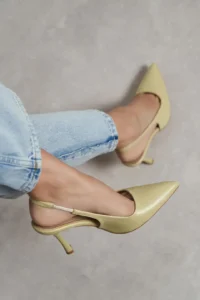 Nisantasi Shoes Elara Light Green MATTE Belt Detailed Pointed toe Women Heels Shoes - Image 3