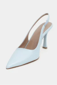 Nisantasi Shoes Elara Bebe Blue MATTE Belt Detailed Pointed toe Women Heels Shoes - Image 3