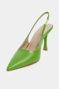 Nisantasi Shoes Elara Green MATTE Belt Detailed Pointed toe Women Heels Shoes - Image 3