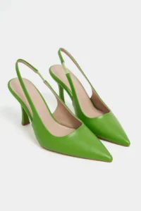 Nisantasi Shoes Elara Green MATTE Belt Detailed Pointed toe Women Heels Shoes - Image 5