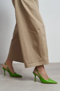 Nisantasi Shoes Elara Green MATTE Belt Detailed Pointed toe Women Heels Shoes - Image 6