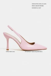 Nisantasi Shoes Elara Candy Pink MATTE Belt Detailed Pointed toe Women Heels Shoes - Image 2