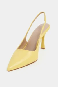 Nisantasi Shoes Elara YELLOW MATTE Belt Detailed Pointed toe Women Heels Shoes - Image 3