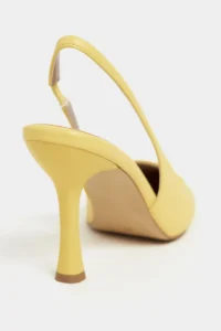 Nisantasi Shoes Elara YELLOW MATTE Belt Detailed Pointed toe Women Heels Shoes - Image 4