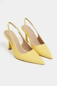 Nisantasi Shoes Elara YELLOW MATTE Belt Detailed Pointed toe Women Heels Shoes - Image 5