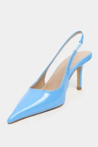 Nisantasi Shoes Parla Blue Patent Belt Detailed Pointed toe Women Heels Shoes - Image 4