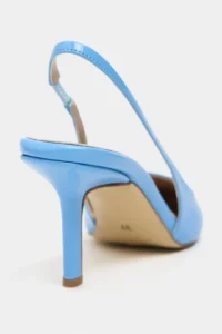 Nisantasi Shoes Parla Blue Patent Belt Detailed Pointed toe Women Heels Shoes - Image 5